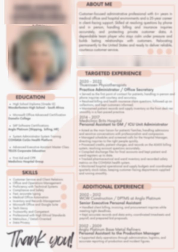 Creative CV design by Creative Junkie, personal details hidden
